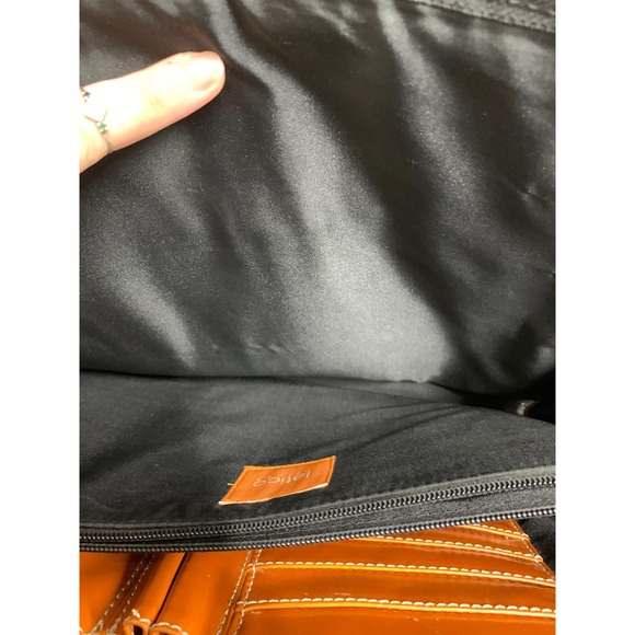 Latico Bag Orange Leather Shoulder Messenger Laptop Briefcase Handbag - Picture 11 of 15